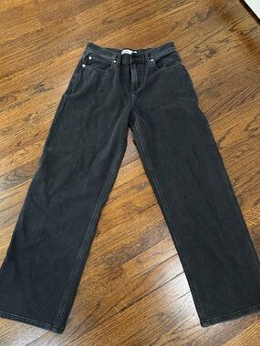 Garage Black Low-Rise Baggy Jeans